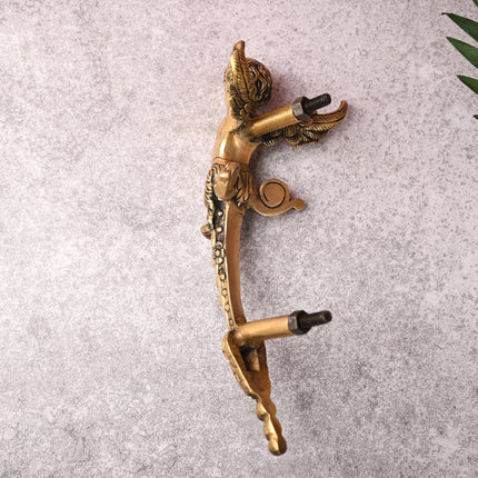 Brass Baby With Wings Door Handle (12.5 Inch)