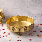 Brass Shankh Chakra Namah Urli