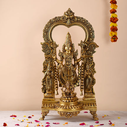 Brass Frame Tirupati Balaji/Venkateshwar Idol (23 Inch)