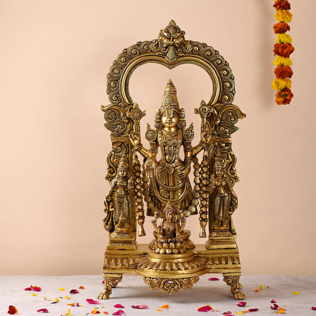 Brass Frame Tirupati Balaji/Venkateshwar Idol (23 Inch)