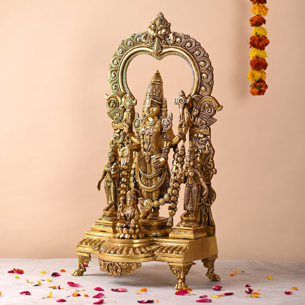 Brass Frame Tirupati Balaji/Venkateshwar Idol (23 Inch)