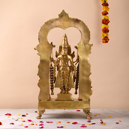 Brass Frame Tirupati Balaji/Venkateshwar Idol (23 Inch)