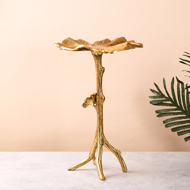 Brass Tree Design Decorative Table (16.5 Inch)
