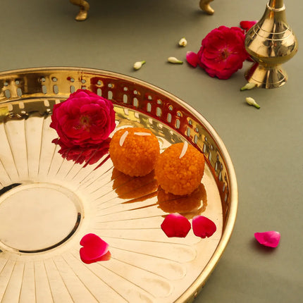 Brass Round Tray / Platter (11 Inch)