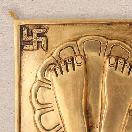 Brass Superfine Charan Paduka (8.5 Inch)