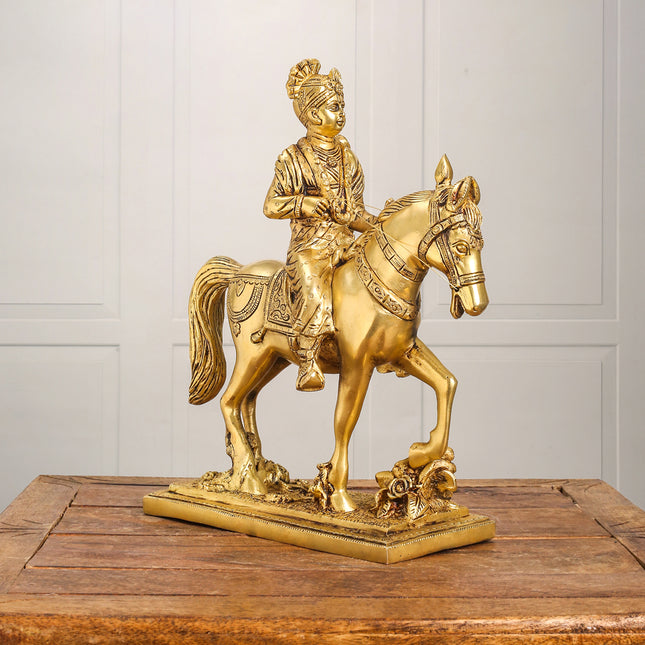 Brass Yogi Swami Narayan Statue (12 Inch)