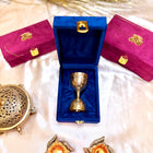 Brass Handcrafted Jigger 30/60ml with Velvet Gift Box (4 Inch)