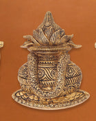 Brass Mangal Kalash With Cow Wall Hanging