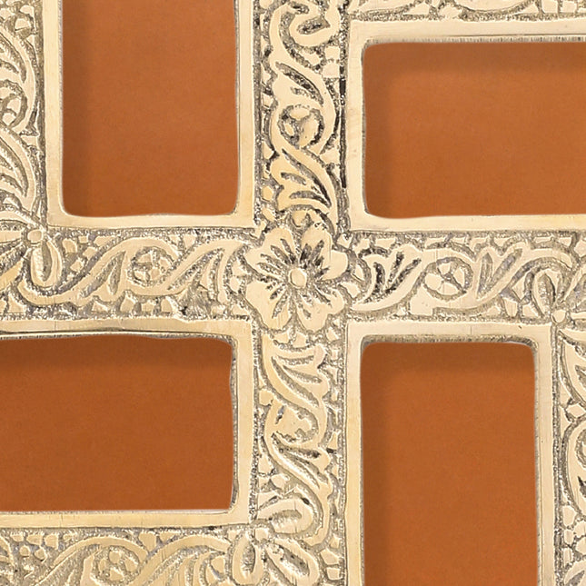 Brass Swastik Wall Hanging (4.5 Inch)