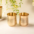Brass Handcrafted Glass Pair (3.5 Inch)