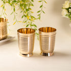 Brass Glass Pair (4 Inch)