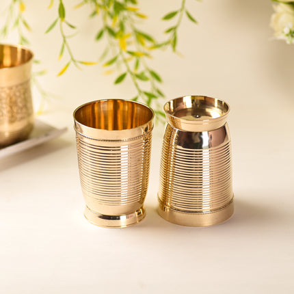 Brass Glass Pair (4 Inch)