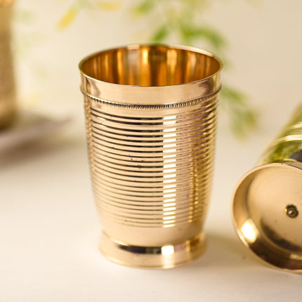 Brass Glass Pair (4 Inch)