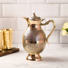 Brass Handcrafted Water Jug With Lid (9.5 Inch)