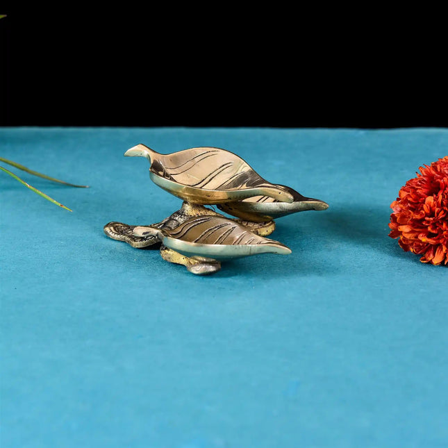 Brass 3 Leaf Petal Diya (2 Inch)