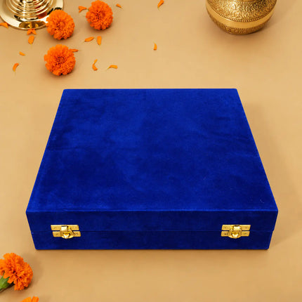 Brass Hand Painted Pooja Thali Set (1.2 Kg)