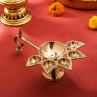Brass Divine Panch Aarti With Handle (9 Inch) me