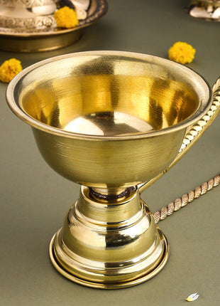 Brass Dhoop Aarti Spoon (5.5 Inch)