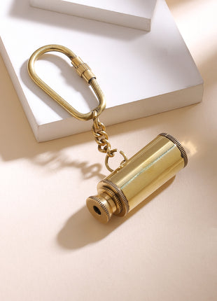 Brass Telescope Keychain With Box