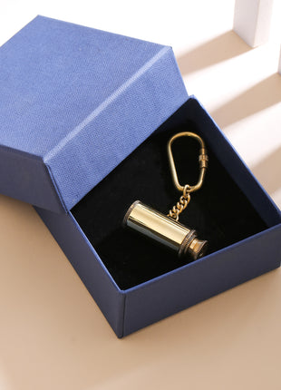 Brass Telescope Keychain With Box