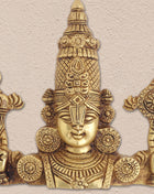 Brass Tirupati Balaji/Venkateshwar Face Wall Hanging (9 Inch)