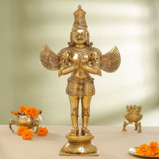 Brass Standing Garuda Statue (22 Inch)