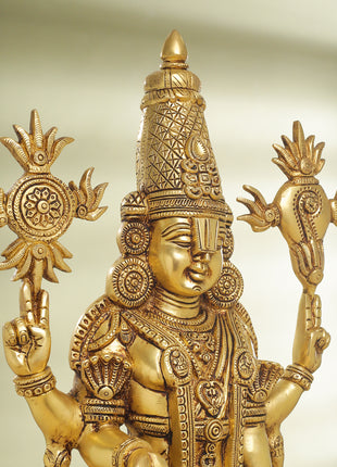 Brass Tirupati Balaji/Venkateshwar Idol (23 Inch)