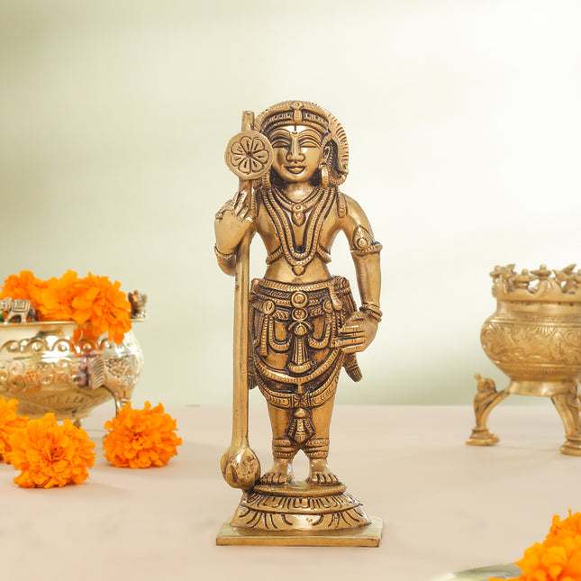 Brass Superfine Udupi Krishna Idol (9 Inch)