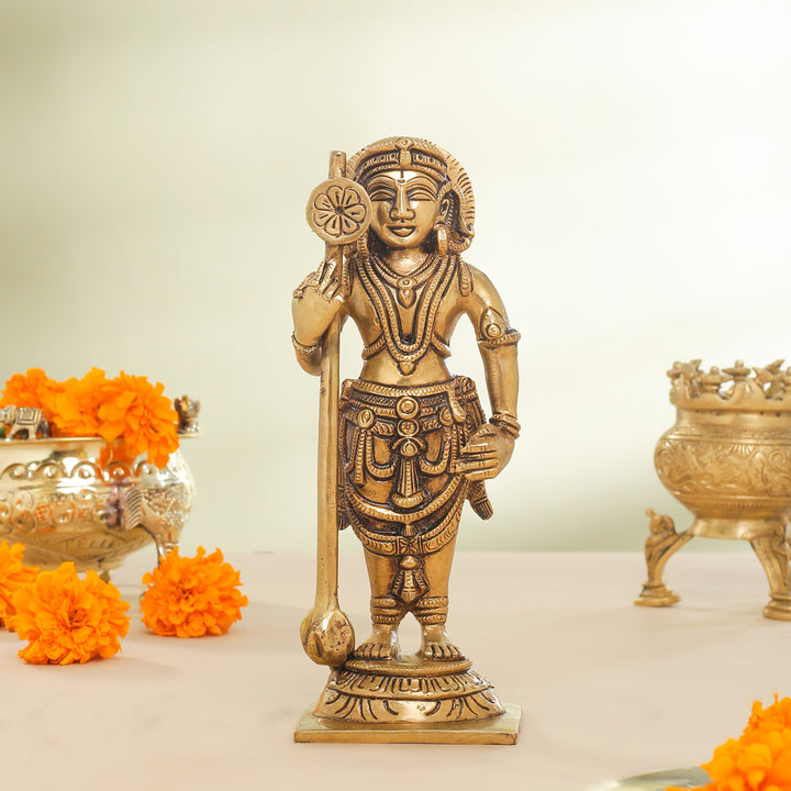 Brass Superfine Udupi Krishna Idol (9 Inch) – Vedansh Craft