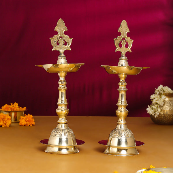 ☆クーポン発行） Vedic Vedic Diya Brass Vaani Samai Deepam Samai