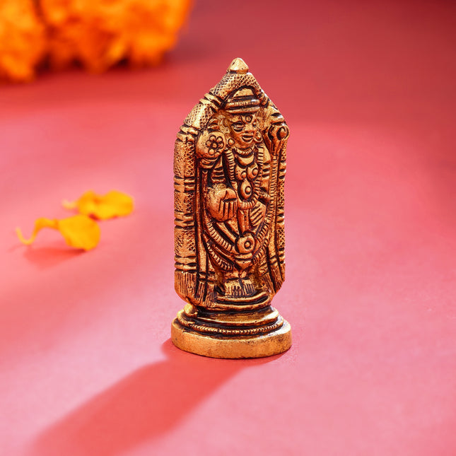 Brass Tirupati Balaji/Venkateshwar Idol (2.2 Inch)