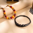 Resin Marble Bead Necklace Jewelry with Tribal Charm
