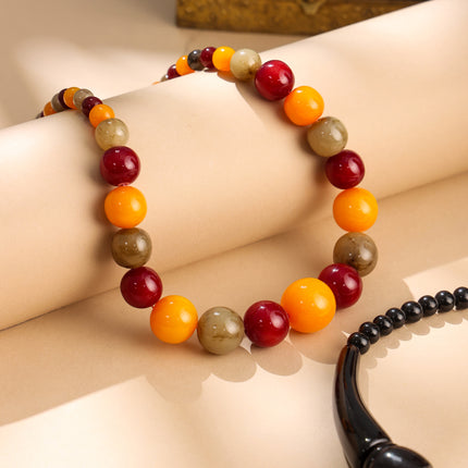 Resin Bead Necklace Jewelry with Tribal Charm