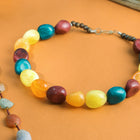 Resin Handcrafted Bead Necklace Jewelry with Tribal Charm