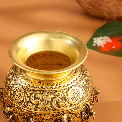 Brass Ashtalakshmi And Dashavatara Kodam/Kalash