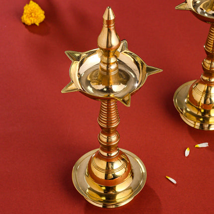 Brass Samai/Diya Pair (8.5 Inch)