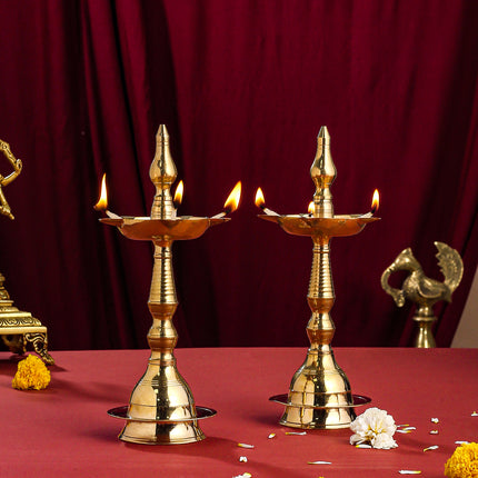 Brass Samai/Diya Pair (8.5 Inch)