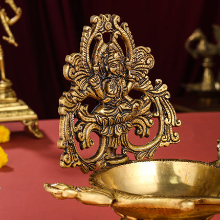 Brass Superfine Lakshmi Diya/Lamp (9.8 Inch)