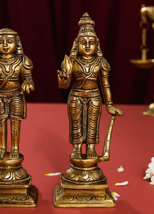 Brass Superfine Acharya-Swami Ramanuja Set (6 Inch)