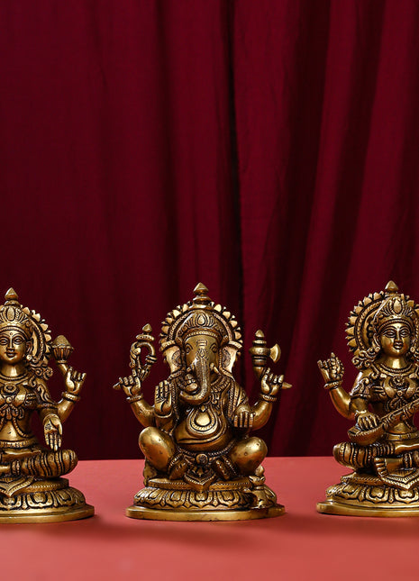 Buy Brass Ganesh Idol Symbol of Prosperity at Vedanshcraft