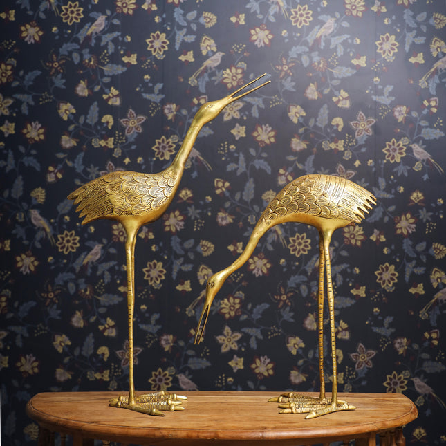Brass Decorative Sarus Crane Set