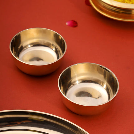 Pure Kansa/Bronze Thali/Dinner Set (1.6 Kg)