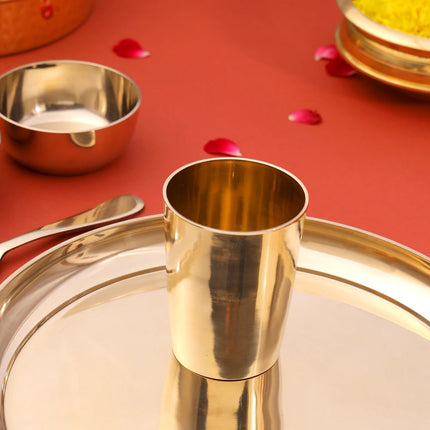 Pure Kansa/Bronze Thali/Dinner Set (1.6 Kg)