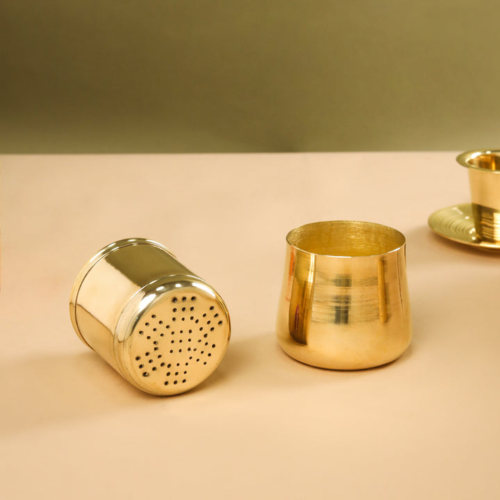 Brass Coffee Filter Machine (6.5 Inch) Vedansh Craft