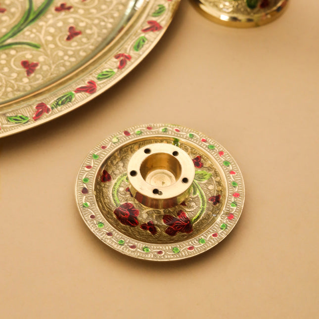 Brass Pooja Thali Set (1.2 Kg)