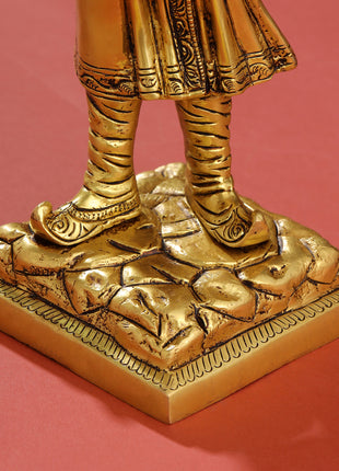 Brass Chatrapati Shivaji Maharaj Idol (12.5 Inch)