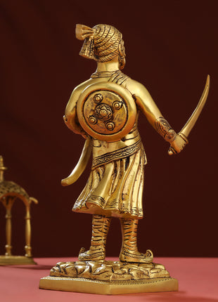 Brass Chatrapati Shivaji Maharaj Idol (12.5 Inch)