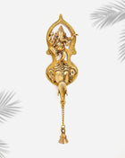 Brass Superfine Dancing Hanging Ganesha With Bell (15 Inch)