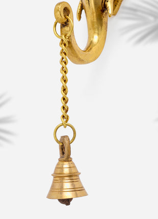 Brass Superfine Dancing Hanging Ganesha With Bell (15 Inch)