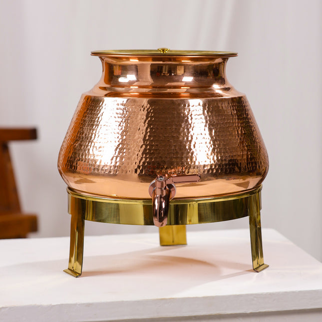 Copper Round Water Dispenser (11.5 Inch)